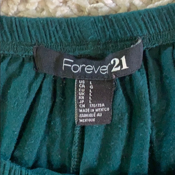 Forever 21 High-Low Dark Green Skirt - Picture 4 of 5